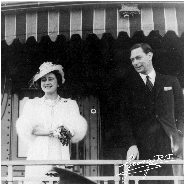Their Majesties King George VI and Queen Elizabeth.