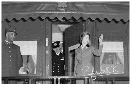 Their Royal Highnesses Princess Elizabeth and the Duke of Edinburgh.