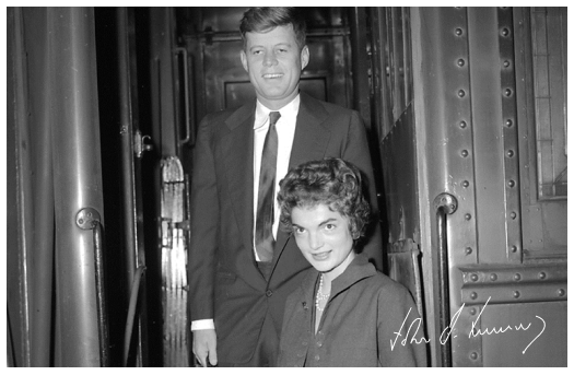 US President John F Kennedy and First Lady Jacqueline Kennedy.