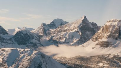 Canadian Rockies in winter.